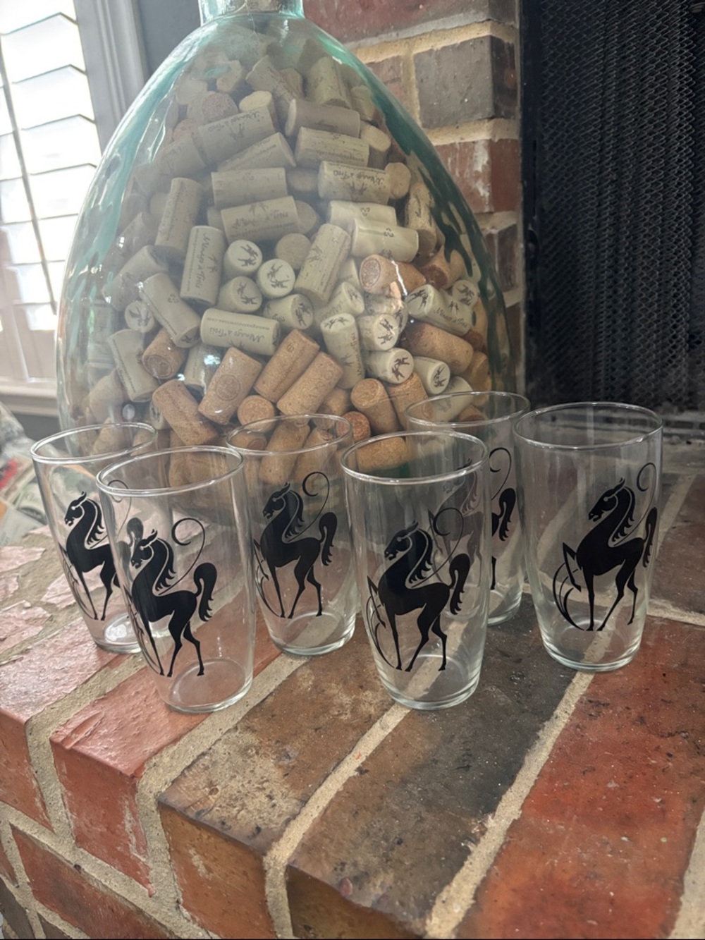 Set of 6 Vintage Prancing Pony Highball Glasses